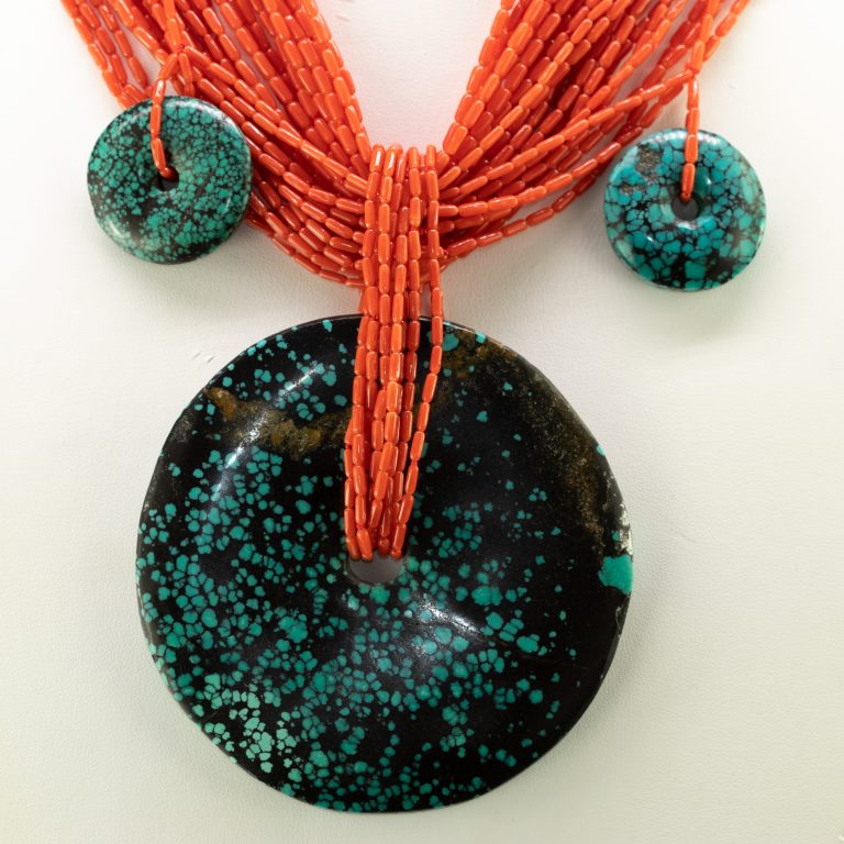 Coral Turquoise Necklace / Natural Turquoise Necklace | Teledike