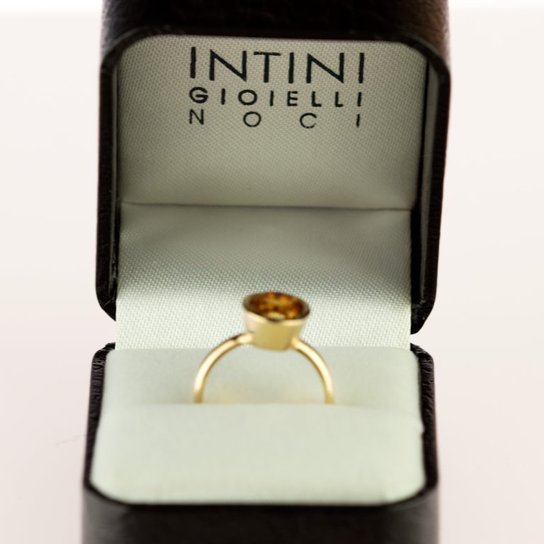 Anello Cocktail con Quarzo Citrino - Intini Jewels